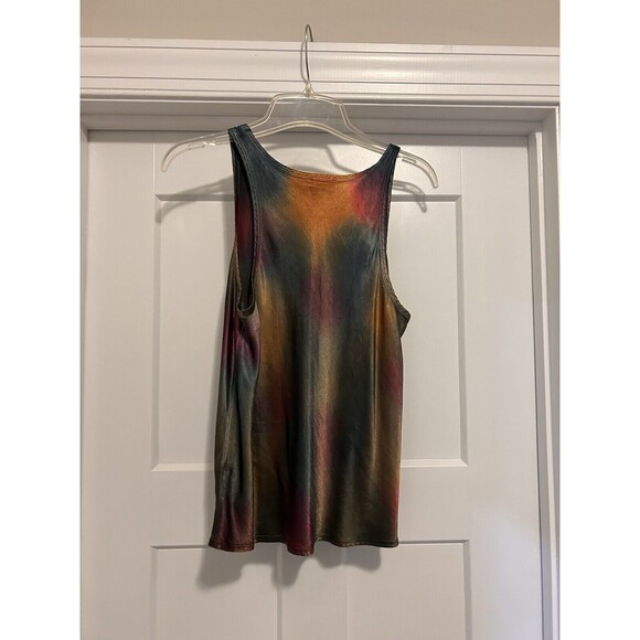 Nation LTD Lisette Tie Dye Color Tank Top Satin Silky Rayon Women’s Size Small - Picture 4 of 4